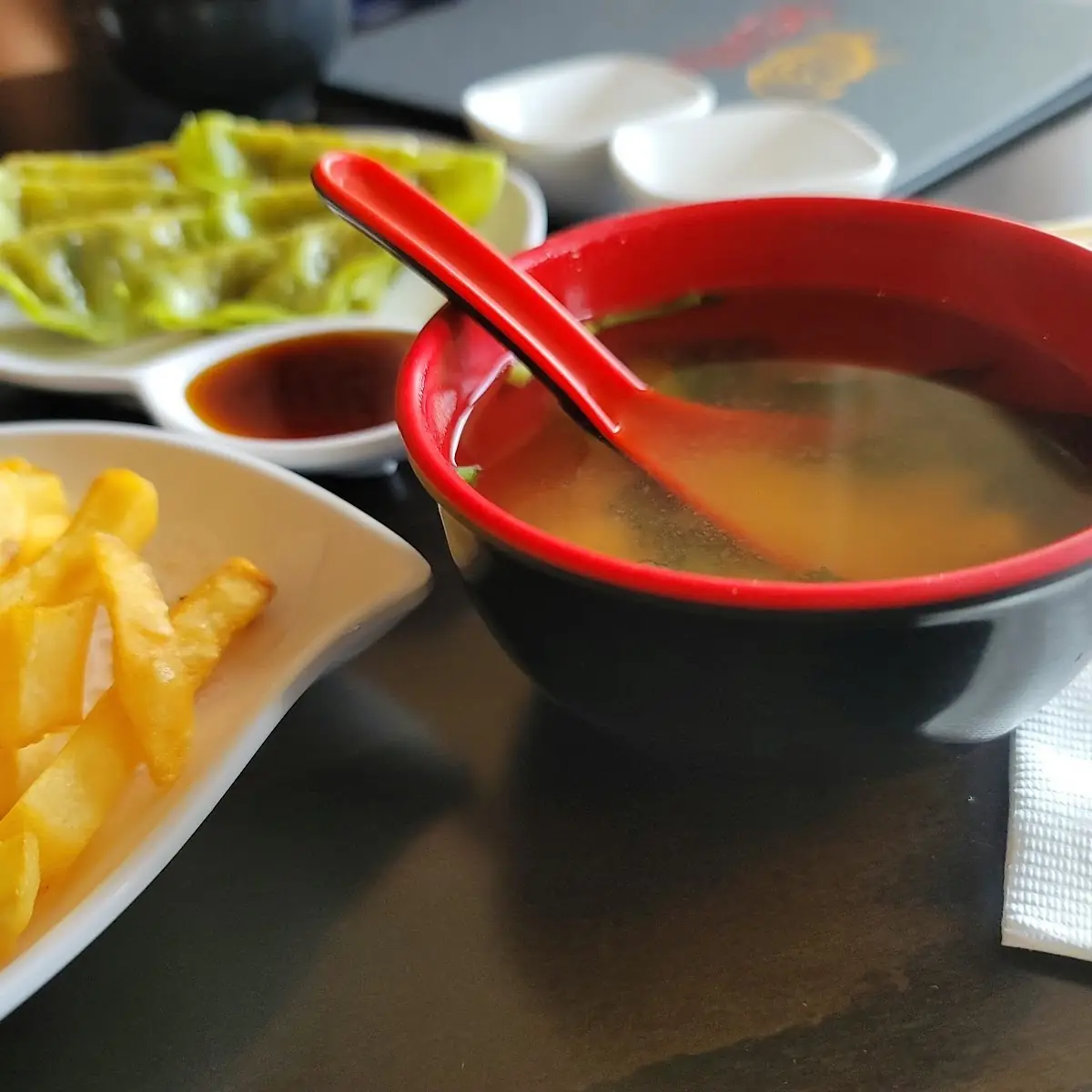Miso Soup Fries Dumplings
