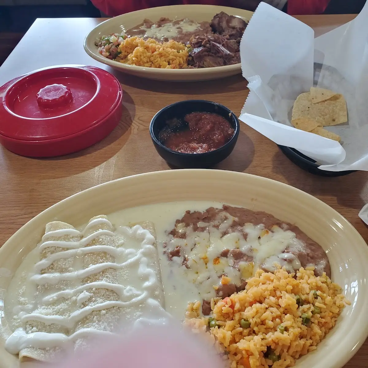Enchiladas with Cheese Sauce