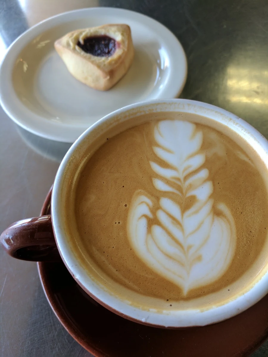 Cappuccino and Chocolate Croissant