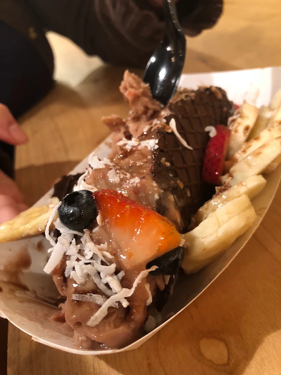 Chocolate Ice Cream with Fruit