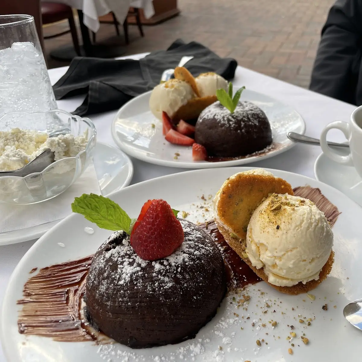 Lava Cake with Vanilla Ice Cream
