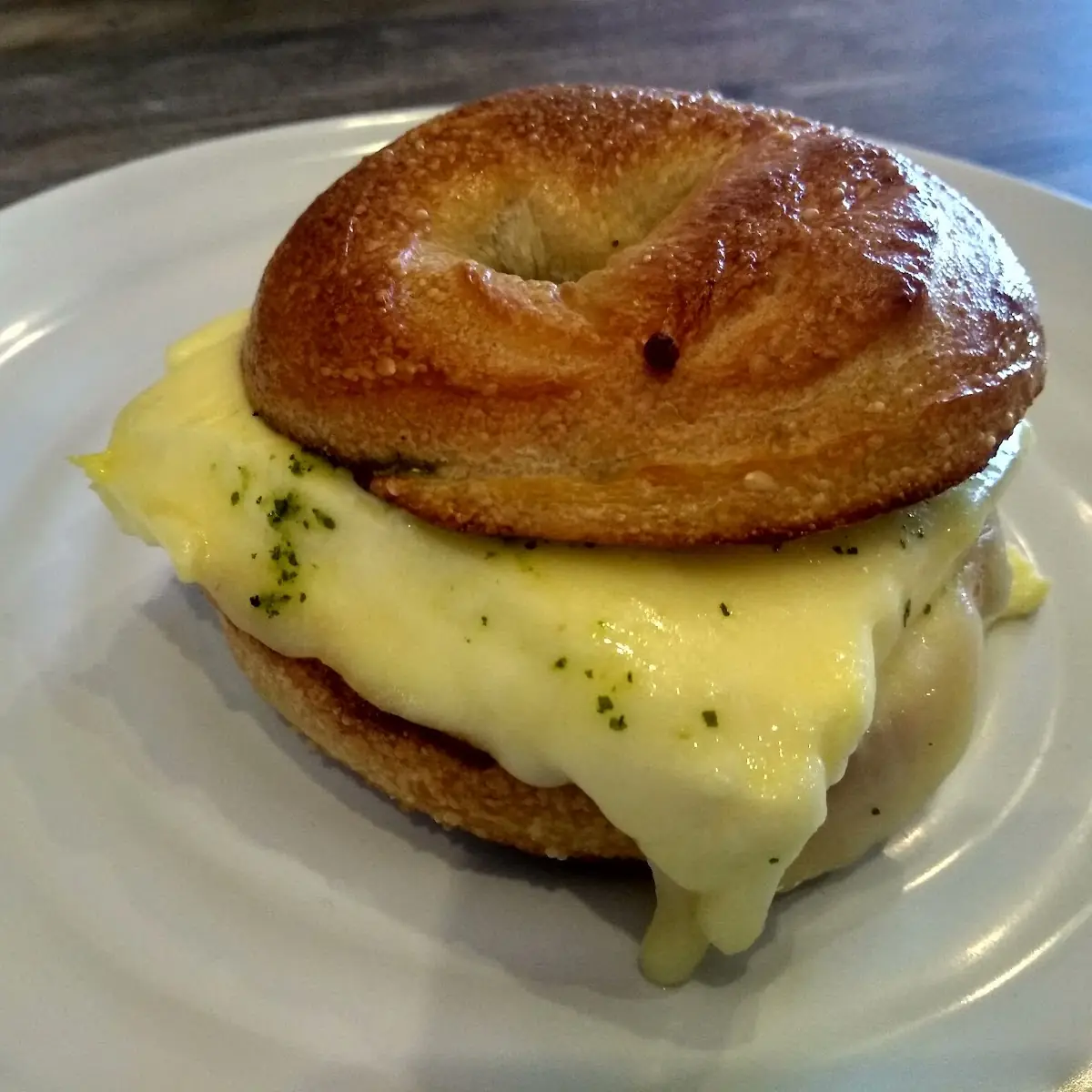 Egg and Cheese Bagel Sandwich