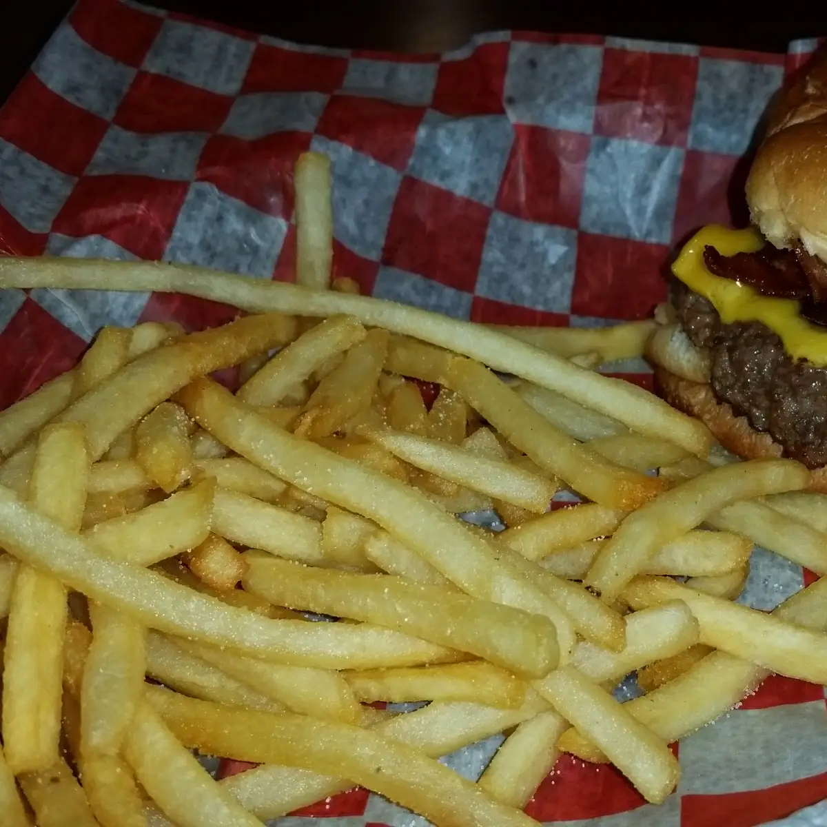 Bacon Double Cheeseburger and Small Fries
