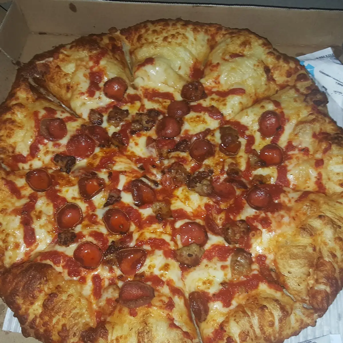 Pepperoni and Sausage Pizza