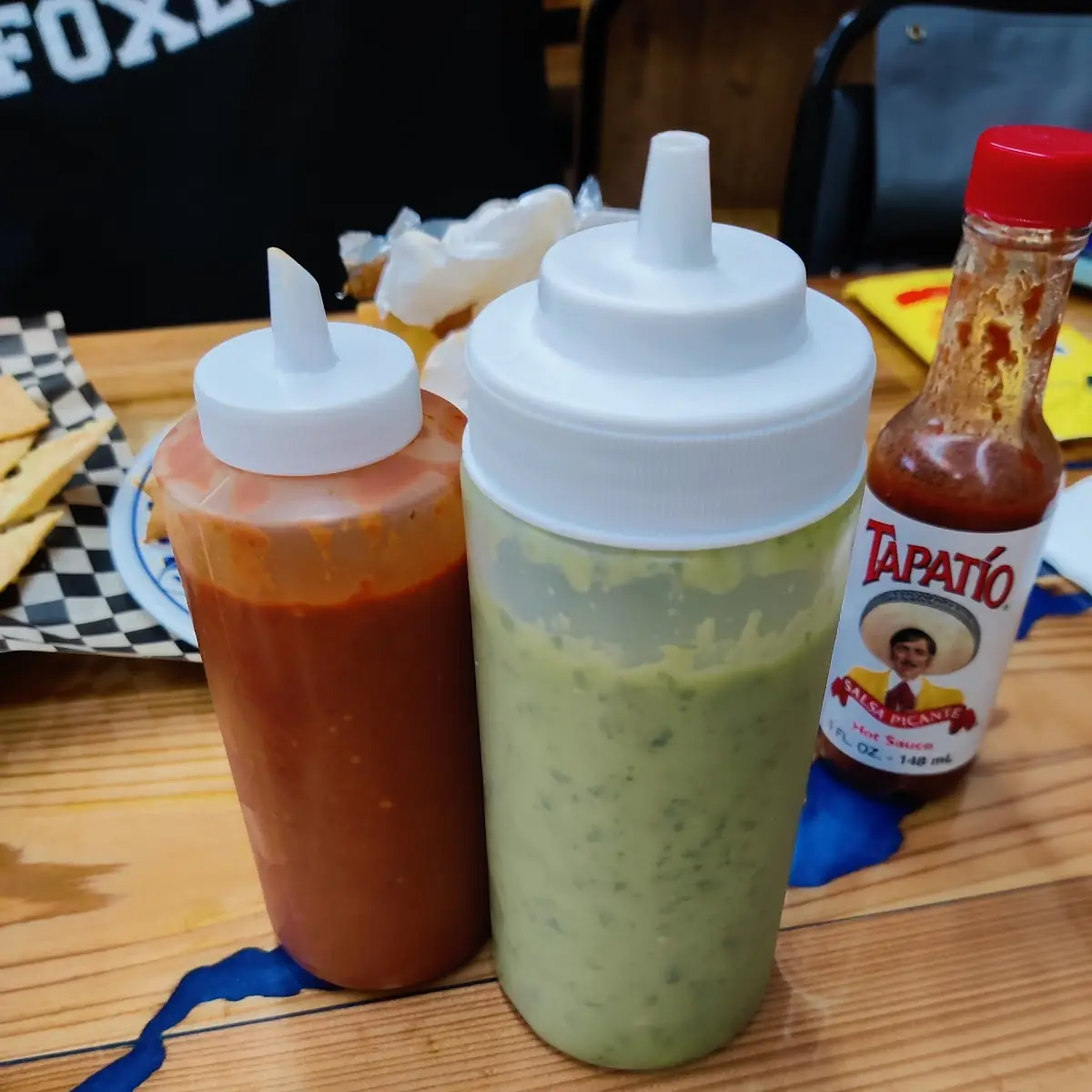 Hot Sauce and Guacamole Sauce