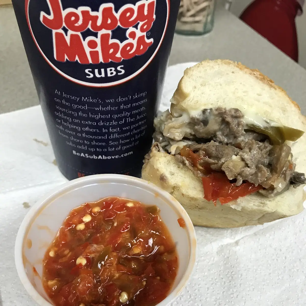 Cheesesteak with Cherry Peppers