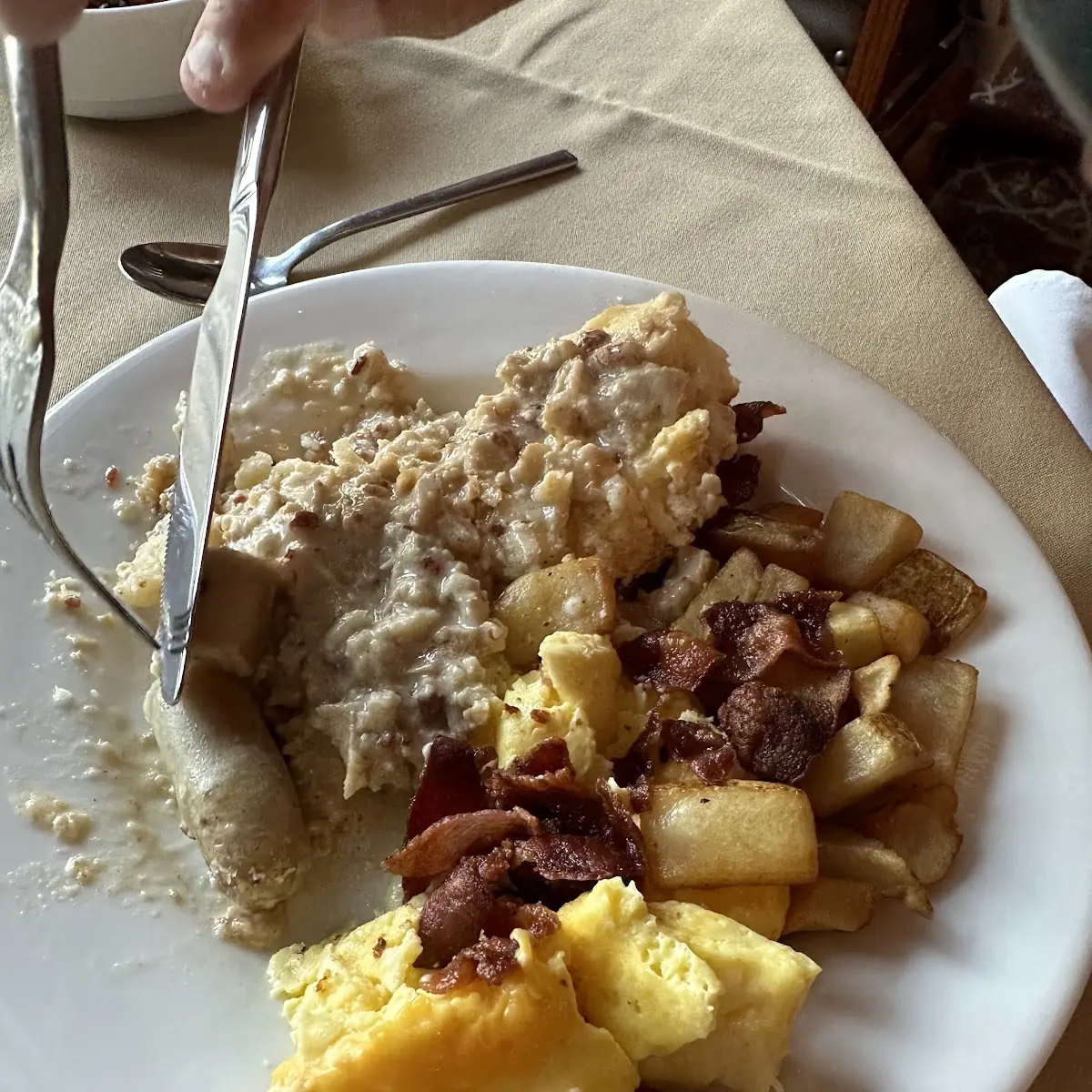 Hash Brown Potatoes Scrambled Eggs