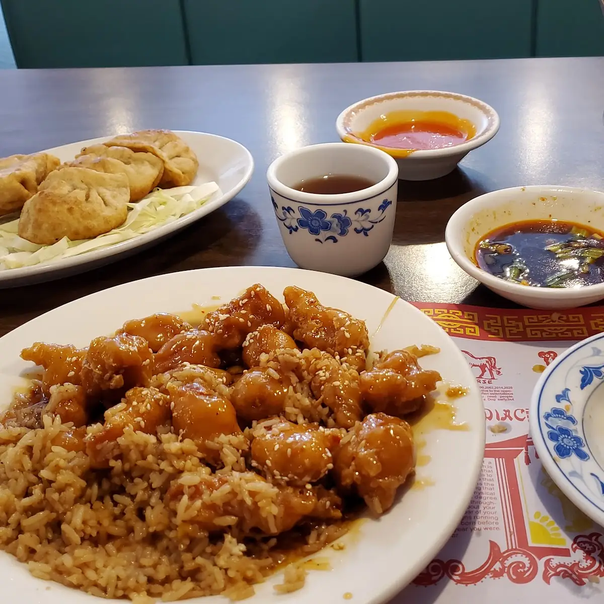 Sesame Chicken Pot Stickers Eggroll