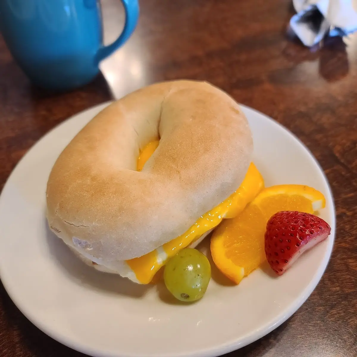 Bagel Sausage Breakfast Sandwich