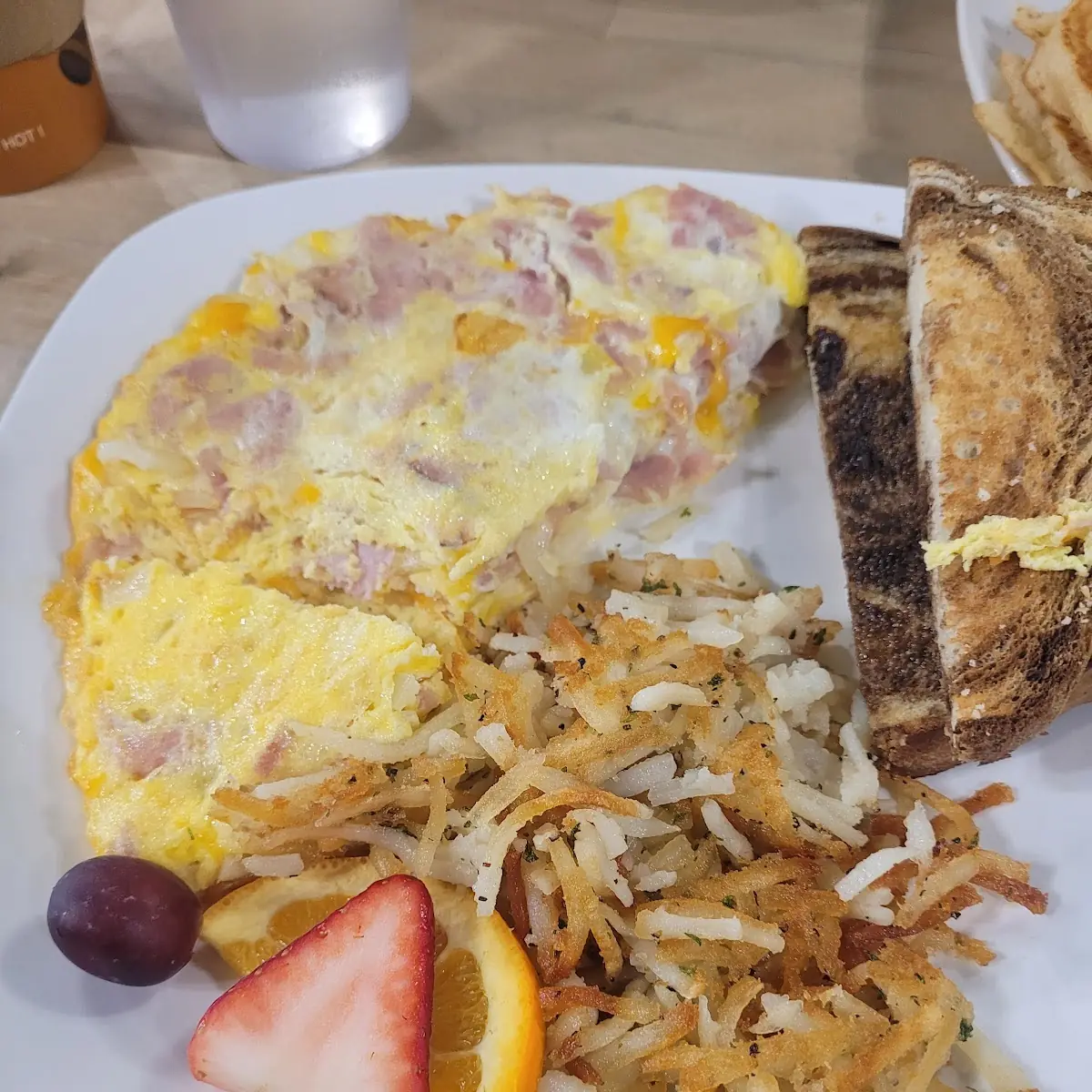 Ham Cheese and Onion Omelette