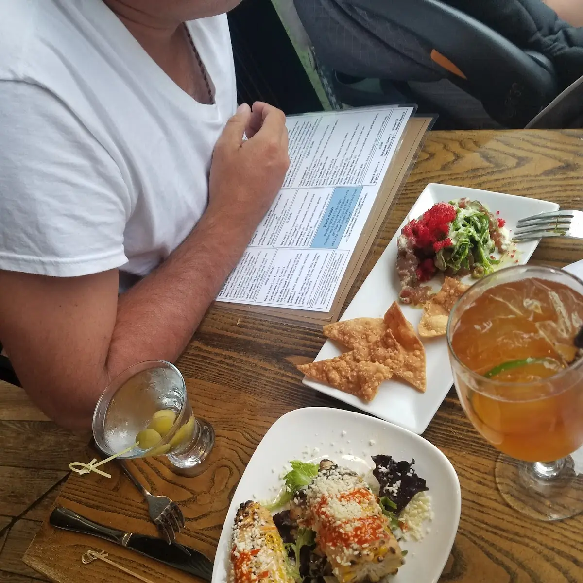 Street Corn and Tuna Tartare