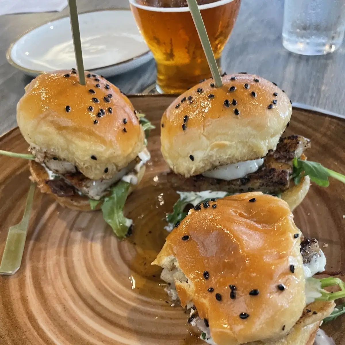 Scallops and Pork Belly Sliders