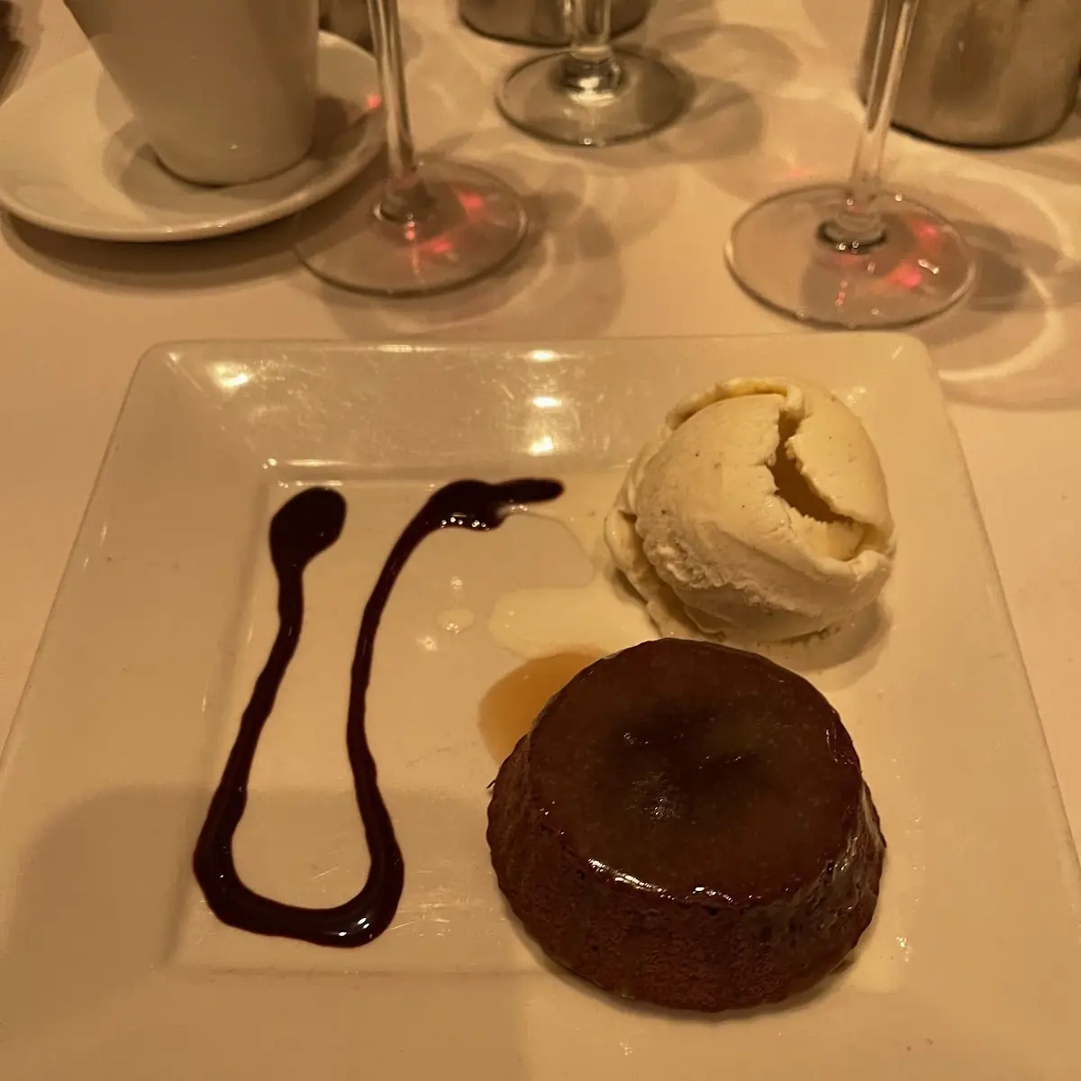 Molten Lava Cake with Vanilla Ice Cream