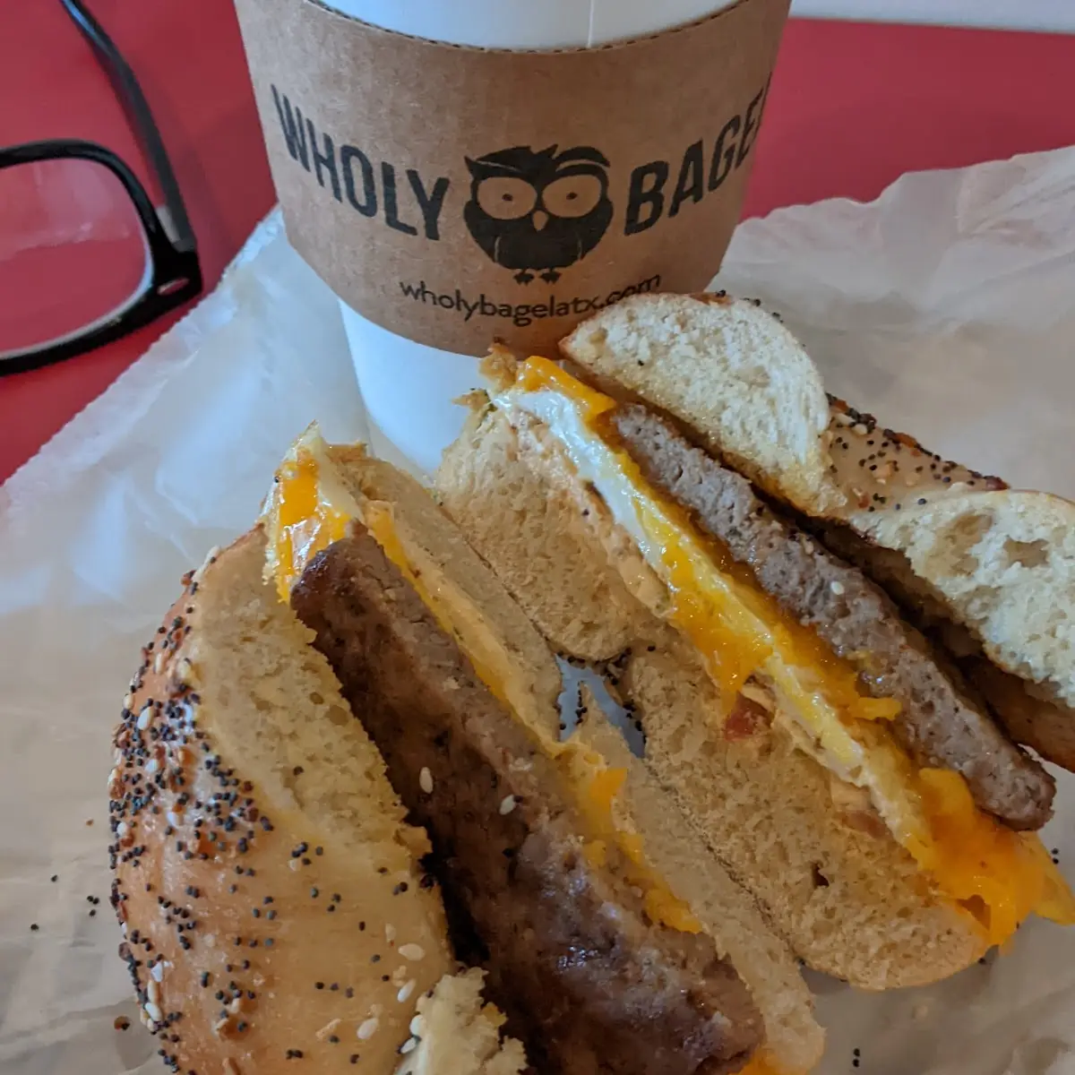 Bacon Sausage and Egg on Everything
