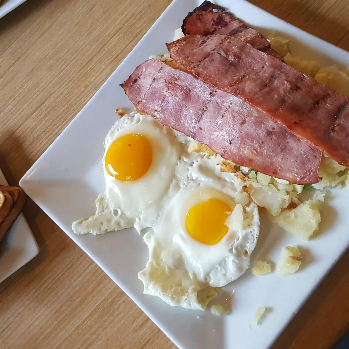 Eggs with Bacon Sausage or Taylor Ham