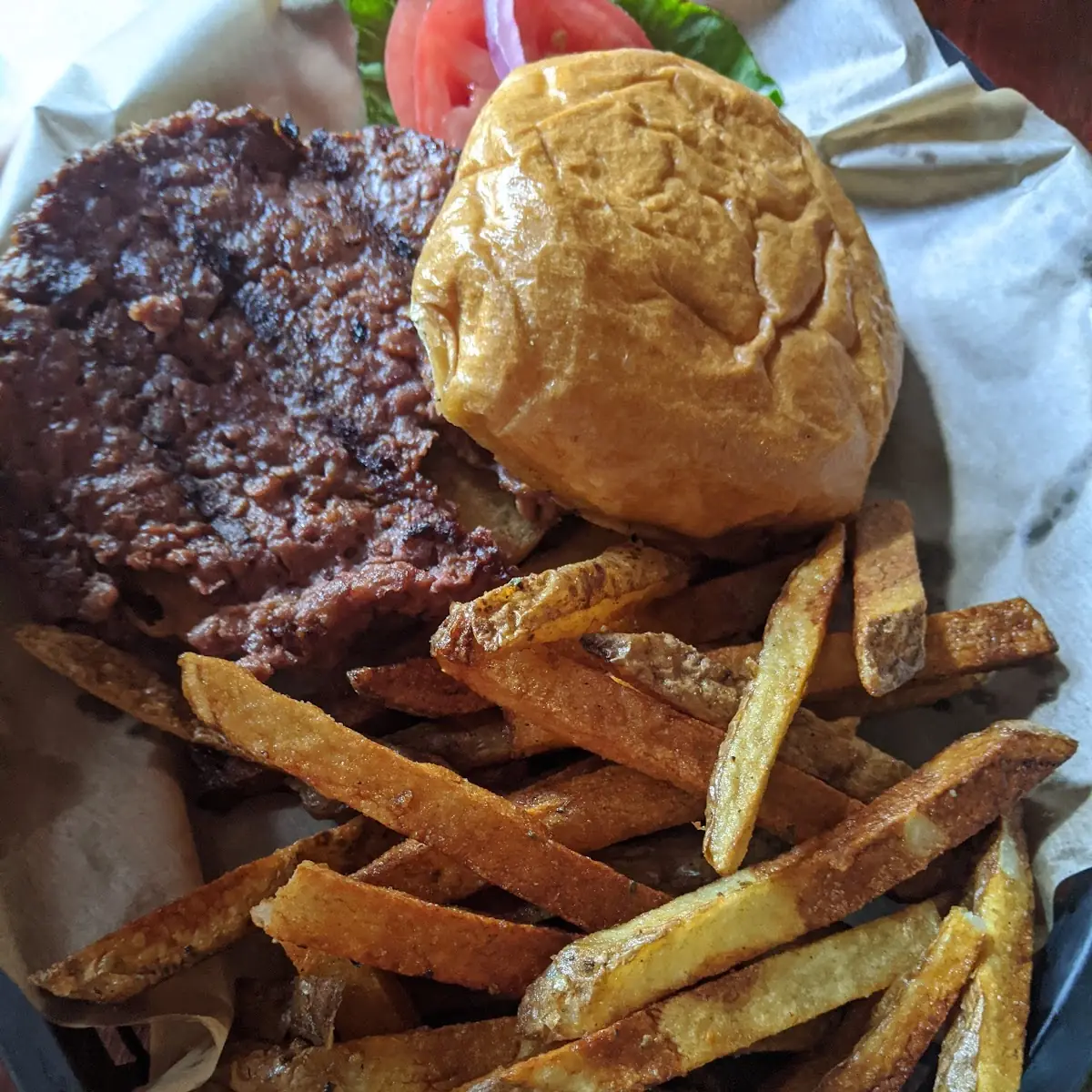Veggie Burger and Fries