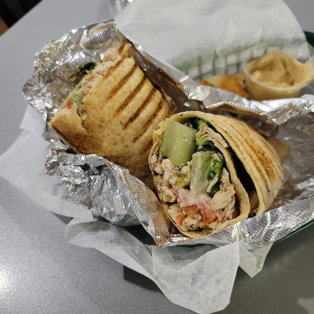 Grilled Veggies & Hummus Wrap