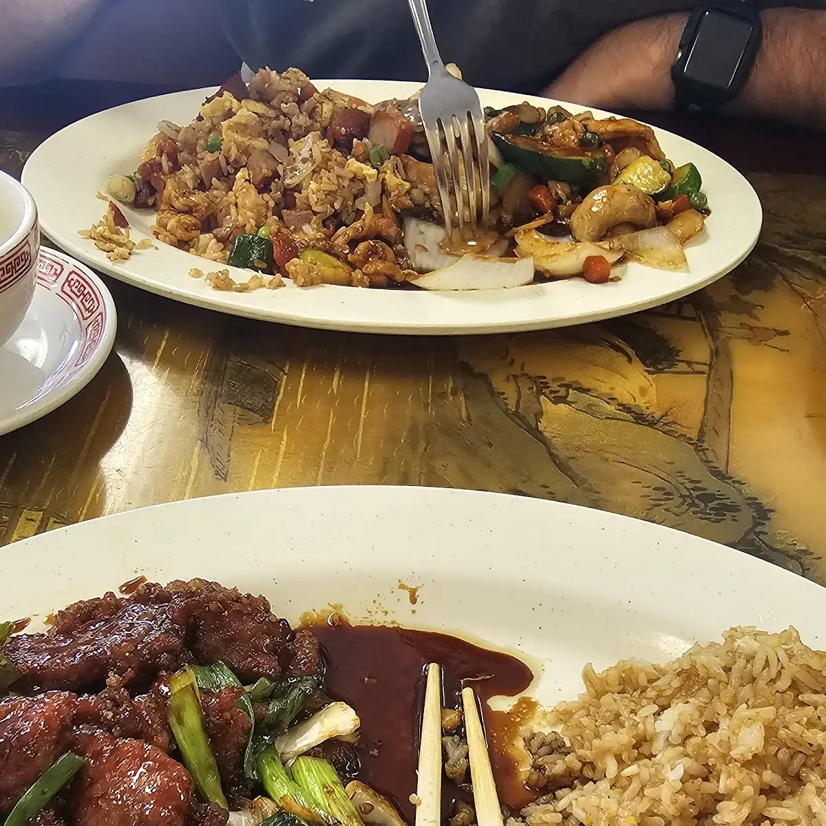 Garlic Chicken with Pork Fried Rice