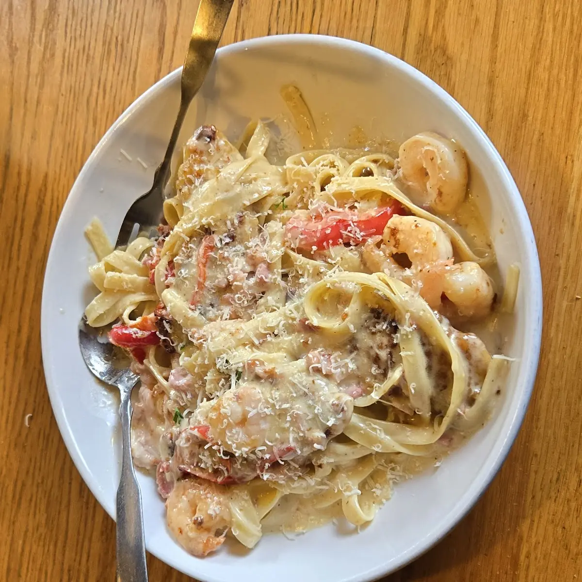 Chicken & Shrimp Carbonara