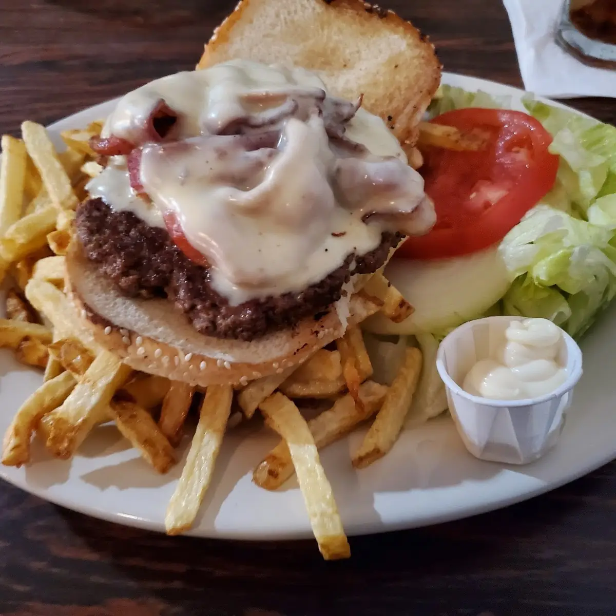 Bacon Cheeseburger and Fries