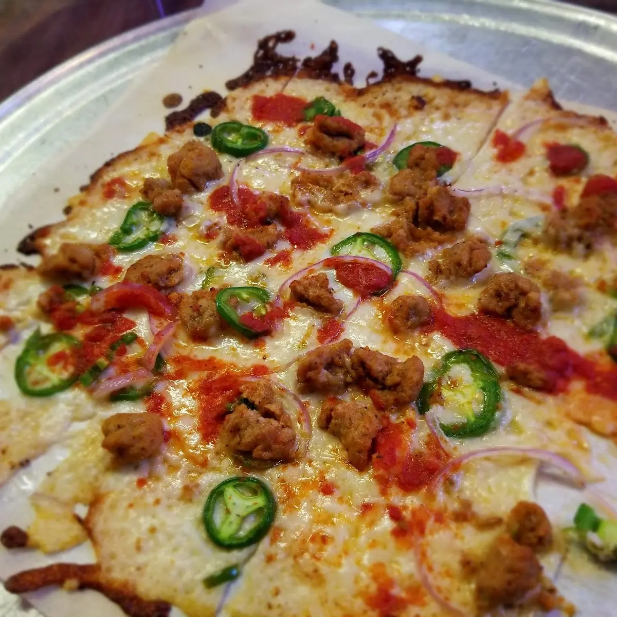 Keto Pizza Made with Cheese Crust