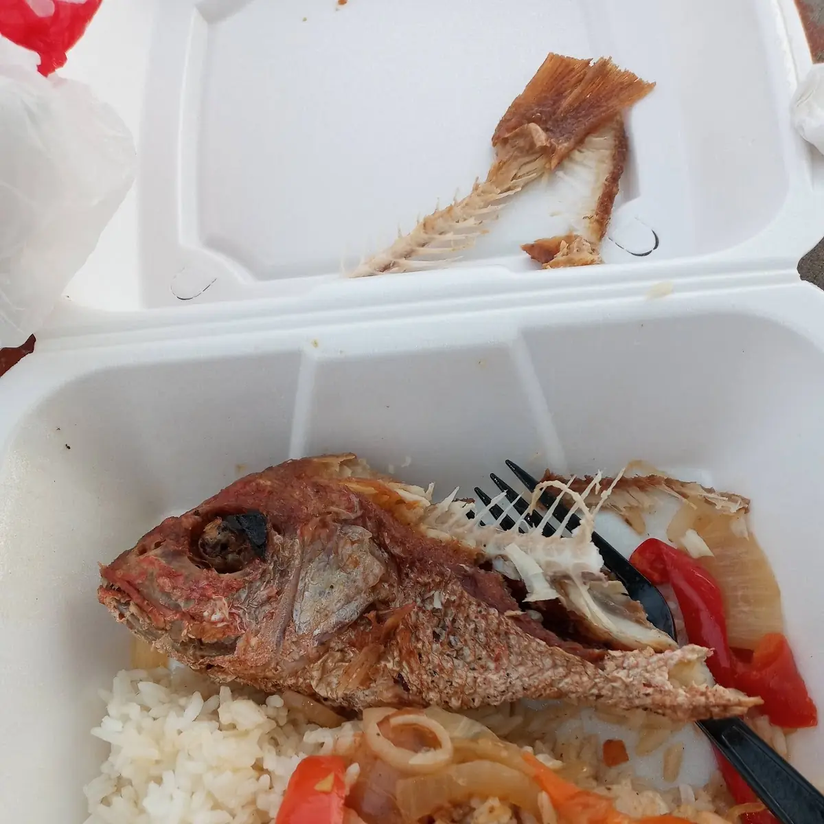 Red Snapper with Onions and Peppers