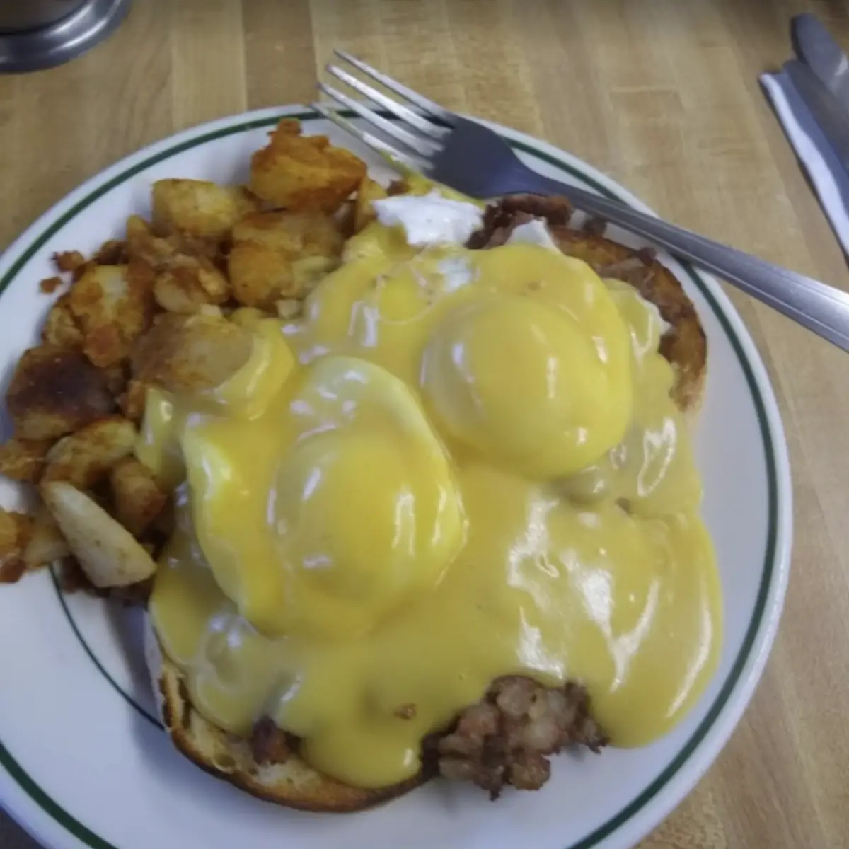 Eggs Benedict with Corned Beef Hash