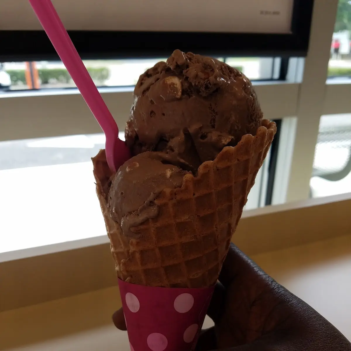 Rocky Road Ice Cream Cone