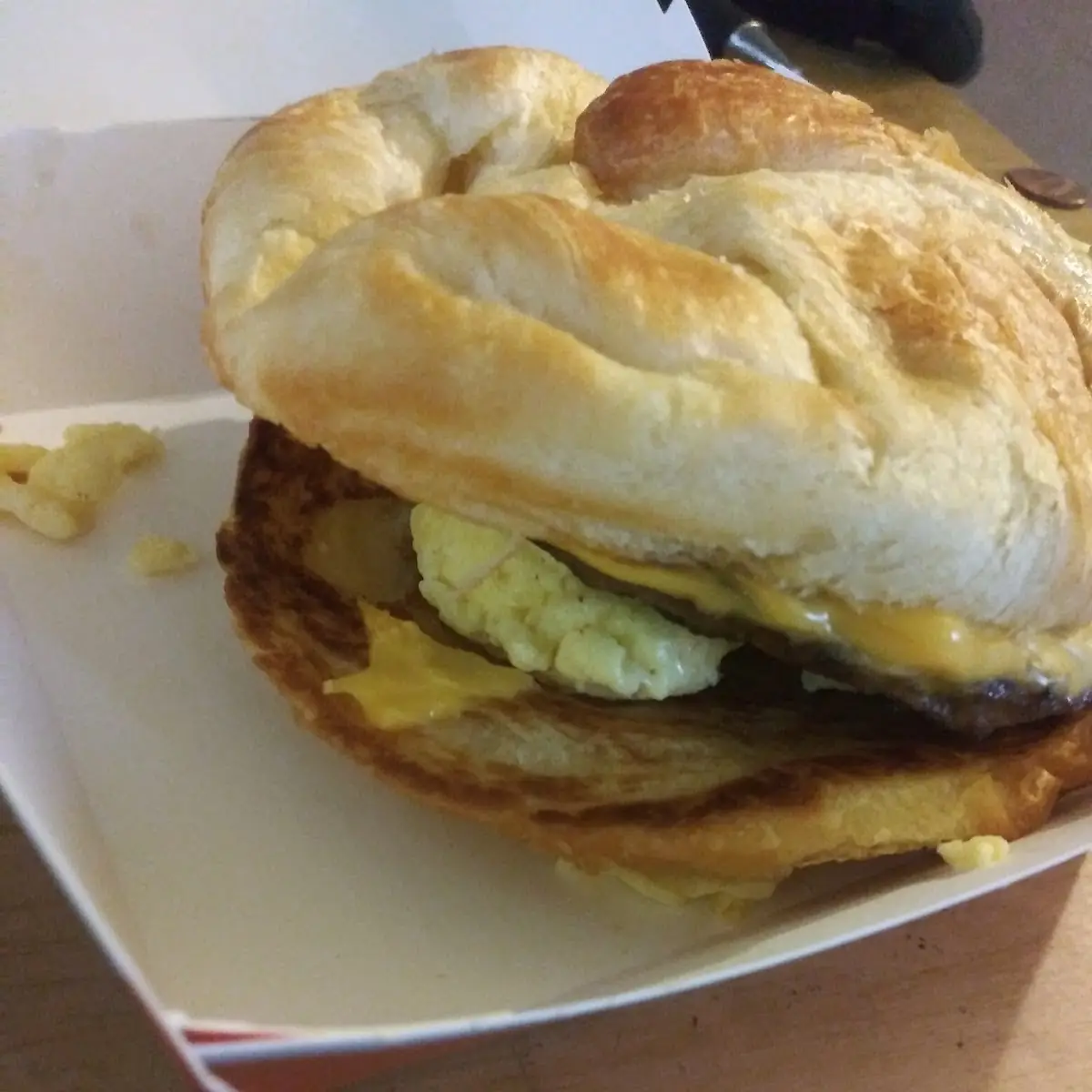 Sausage Egg and Cheese Croissant