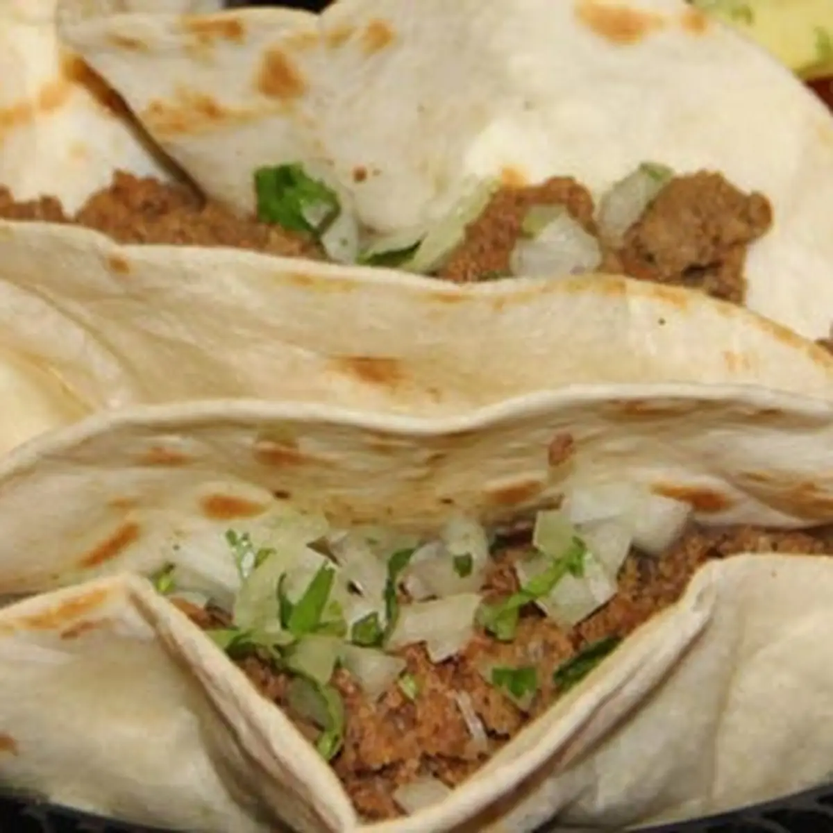 2 Beef Tacos with Rice & Beans