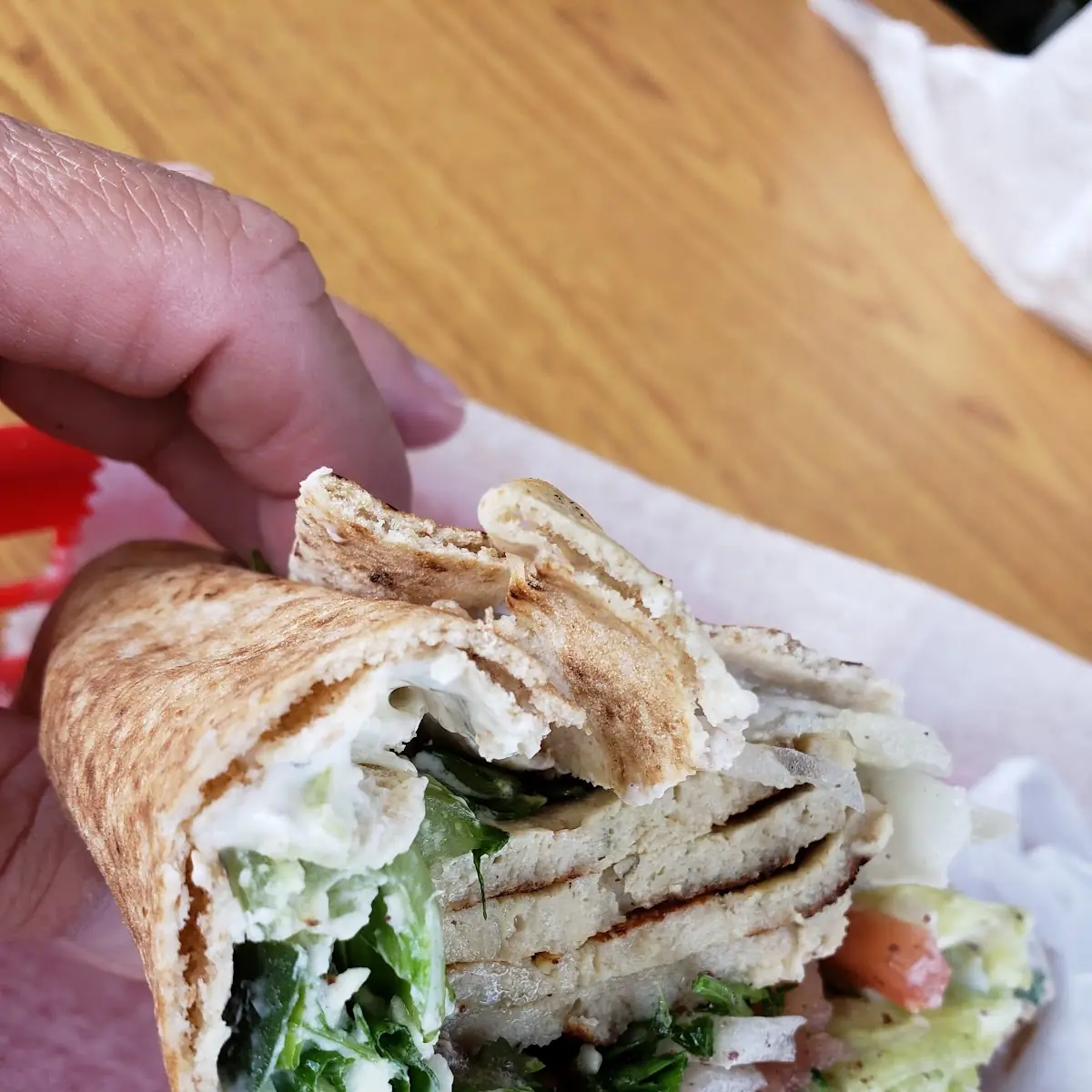 Chicken Shawarma Caesar Wrap