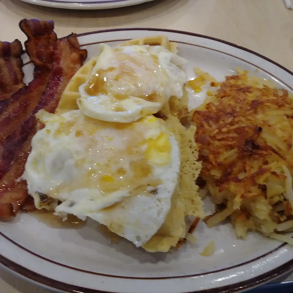 Hash Browns Bacon and Eggs