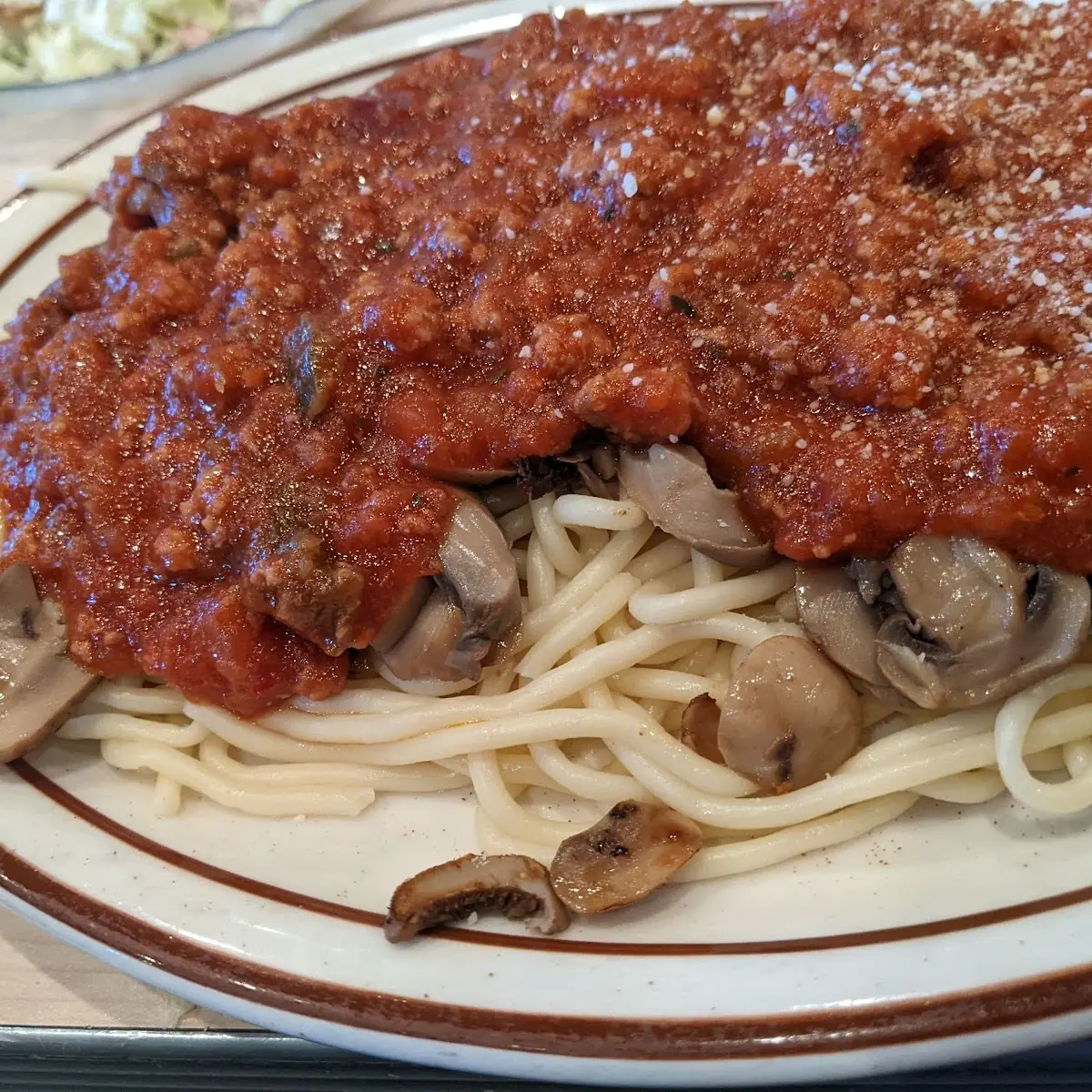 Spaghetti and Garlic Bread