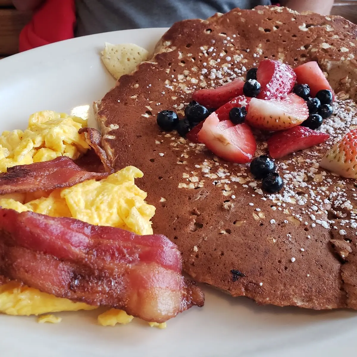 Pancakes Eggs and Bacon