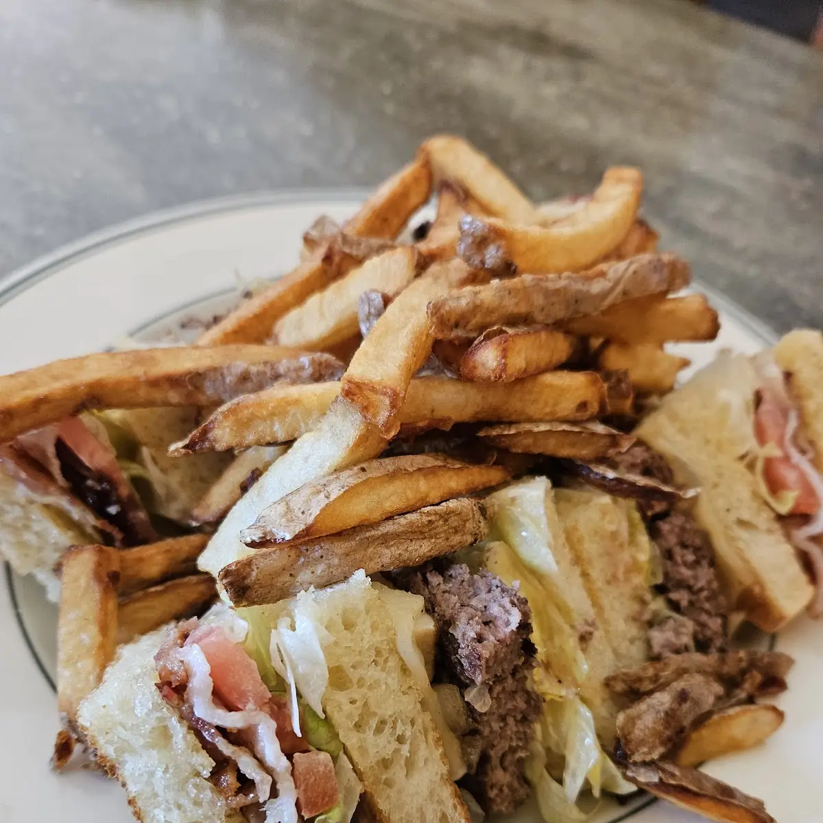 Cheese Burger Club Sandwich