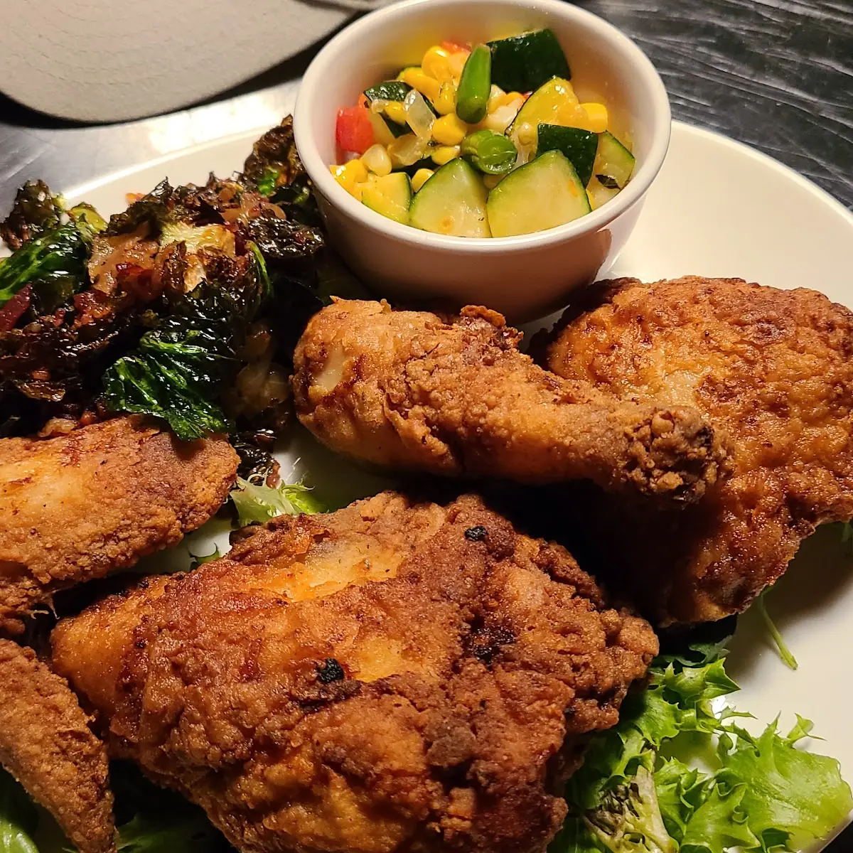 Fried Chicken Brussel Spouts 3 Sisters