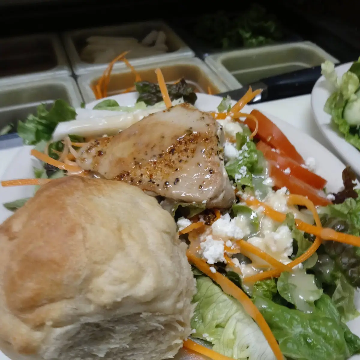 Tuna Steak over Salad