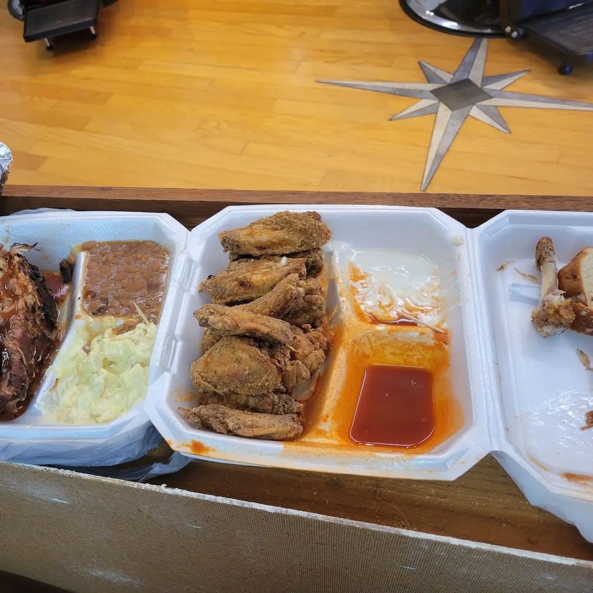 Rib Plate & Chicken Wings