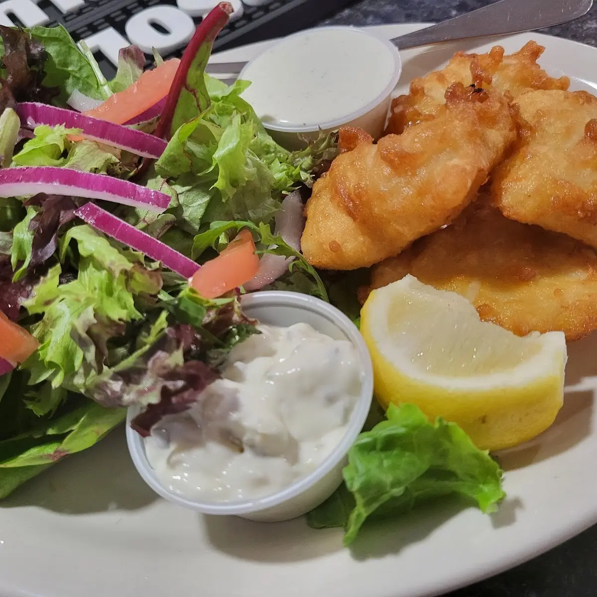 Cod Fish & Chips Sub Salad