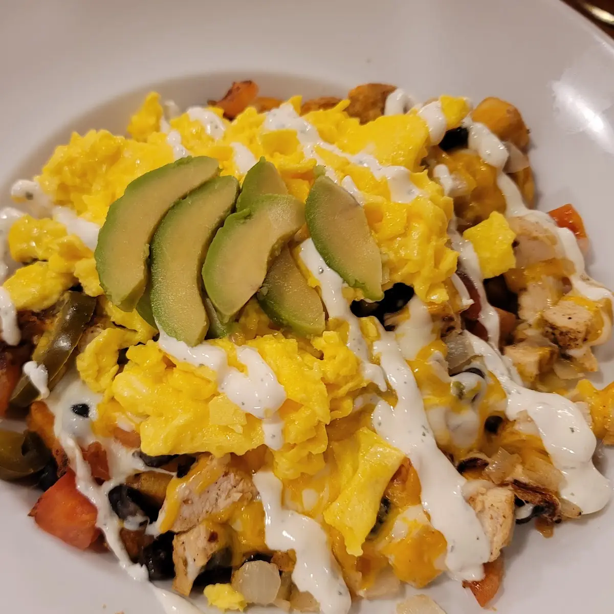 Buffalo Chicken Breakfast Skillet