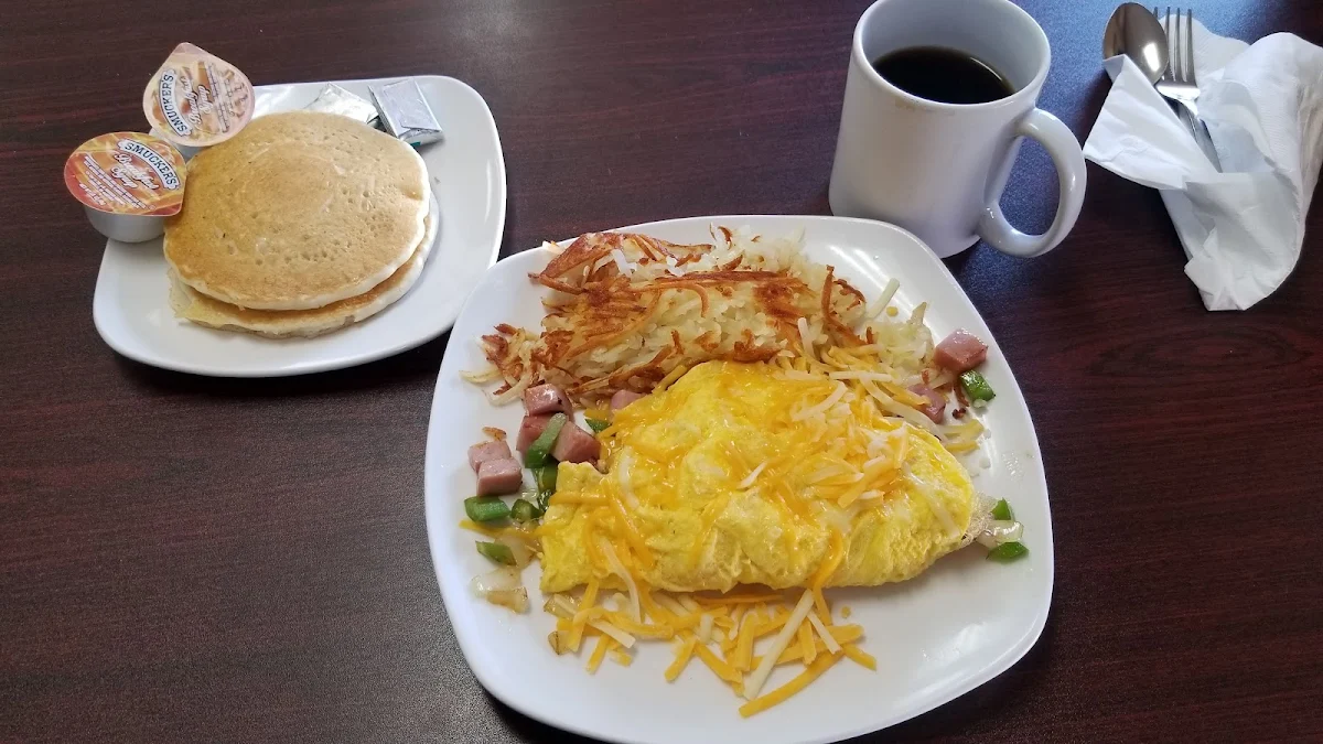 Western Omelet with Pancakes