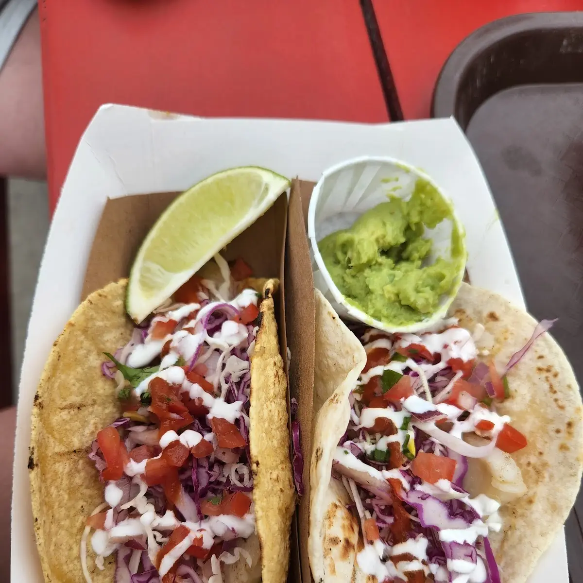 Two Grilled Fish Tacos