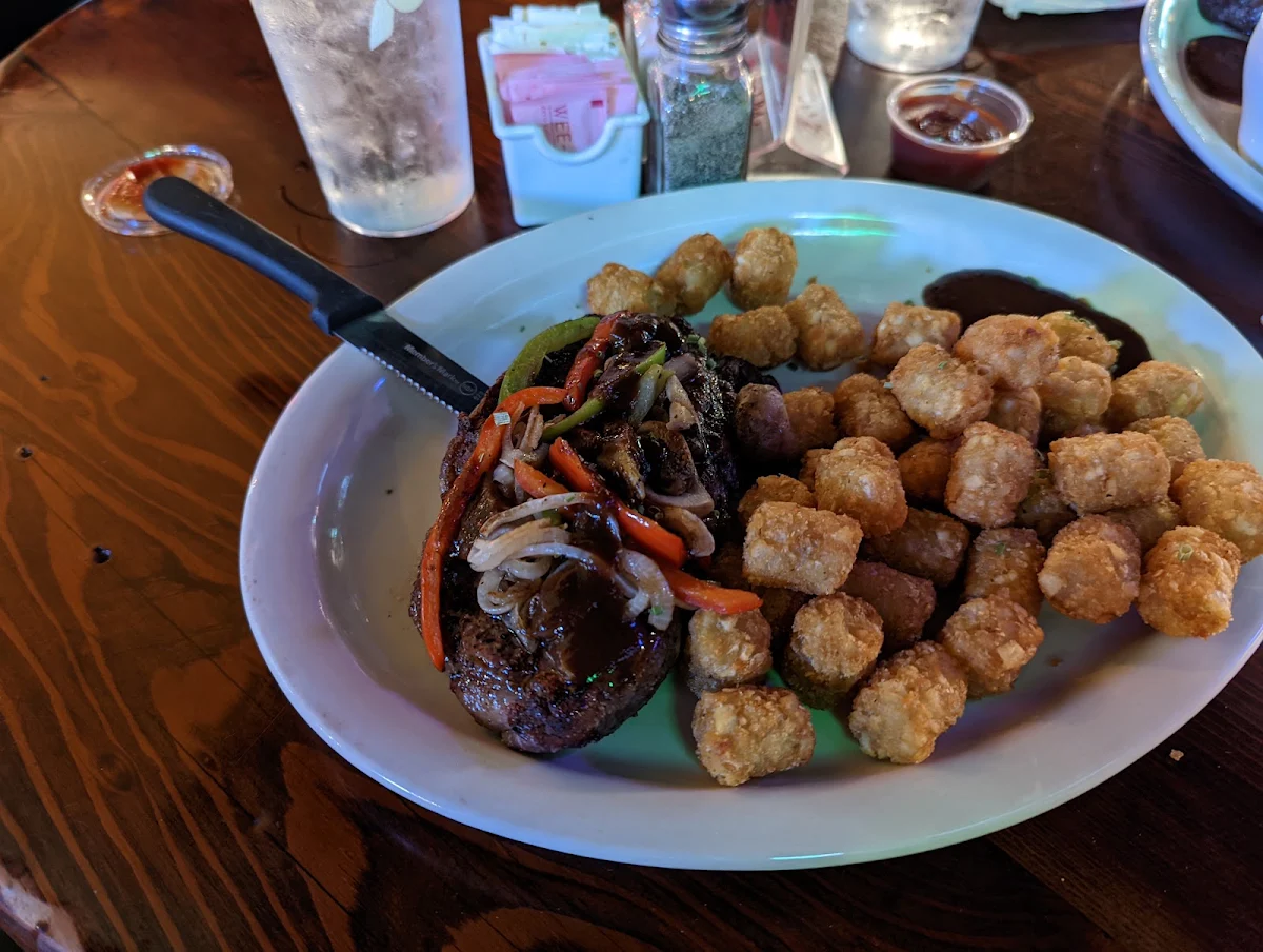 Sirloin Steak and Tots
