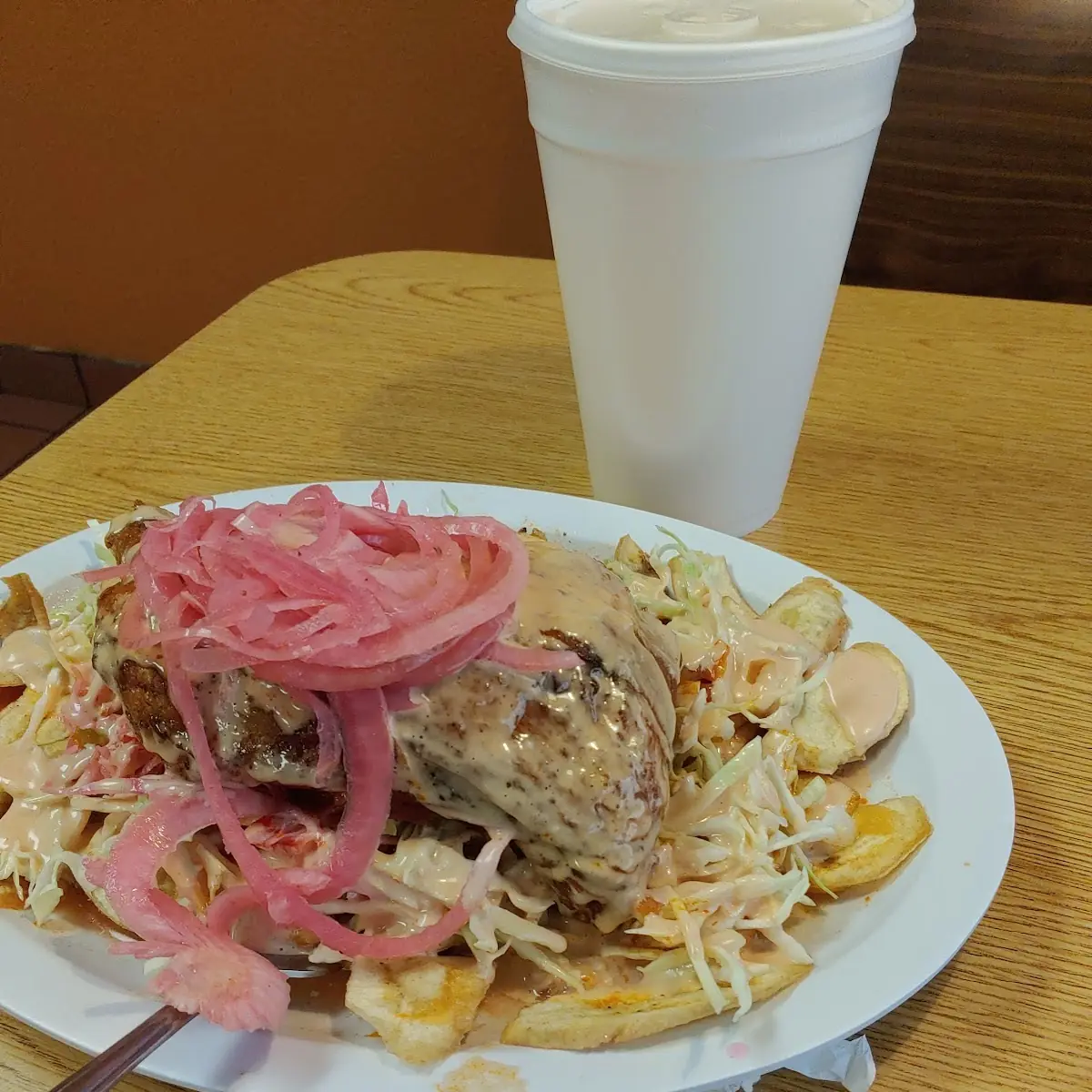Pollo Frito Con Tajadas