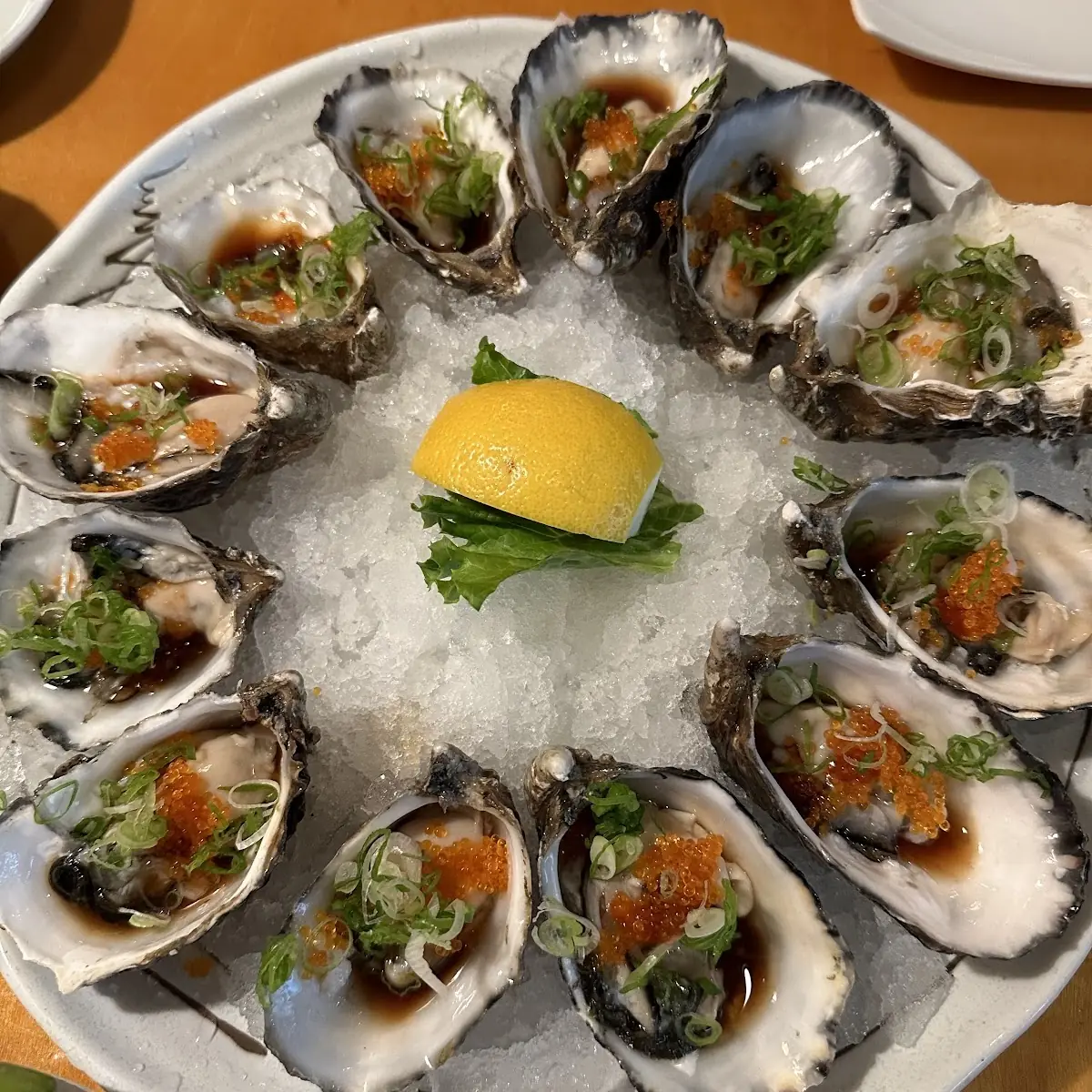 Fresh Oysters with Ponzu