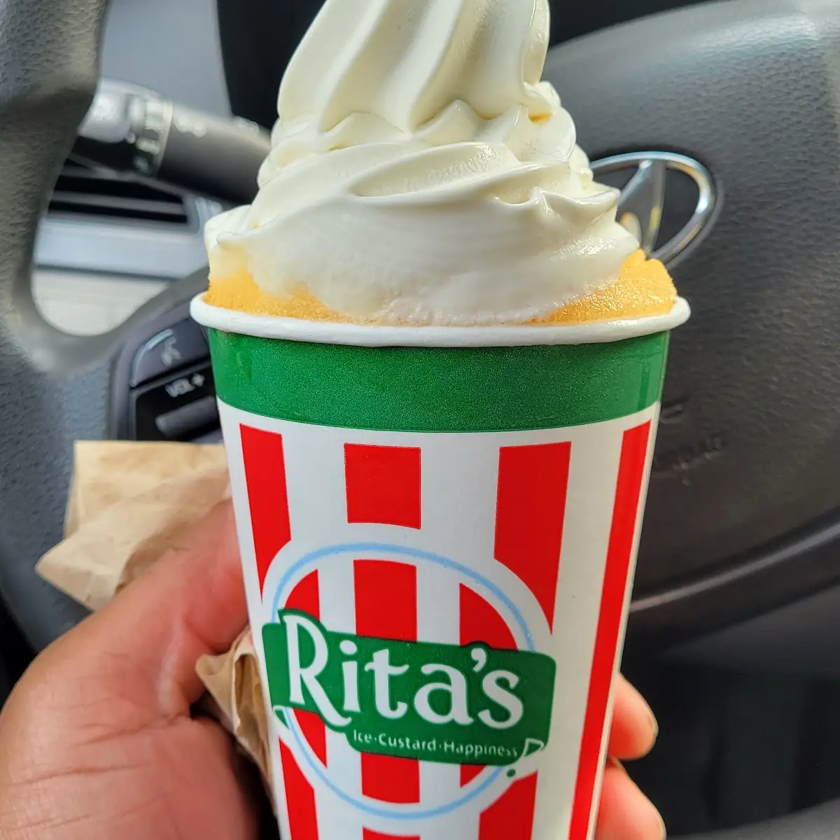 Water Ice & Vanilla Custard