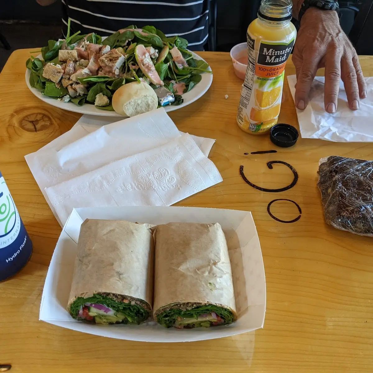 Veggie Wrap and Salad