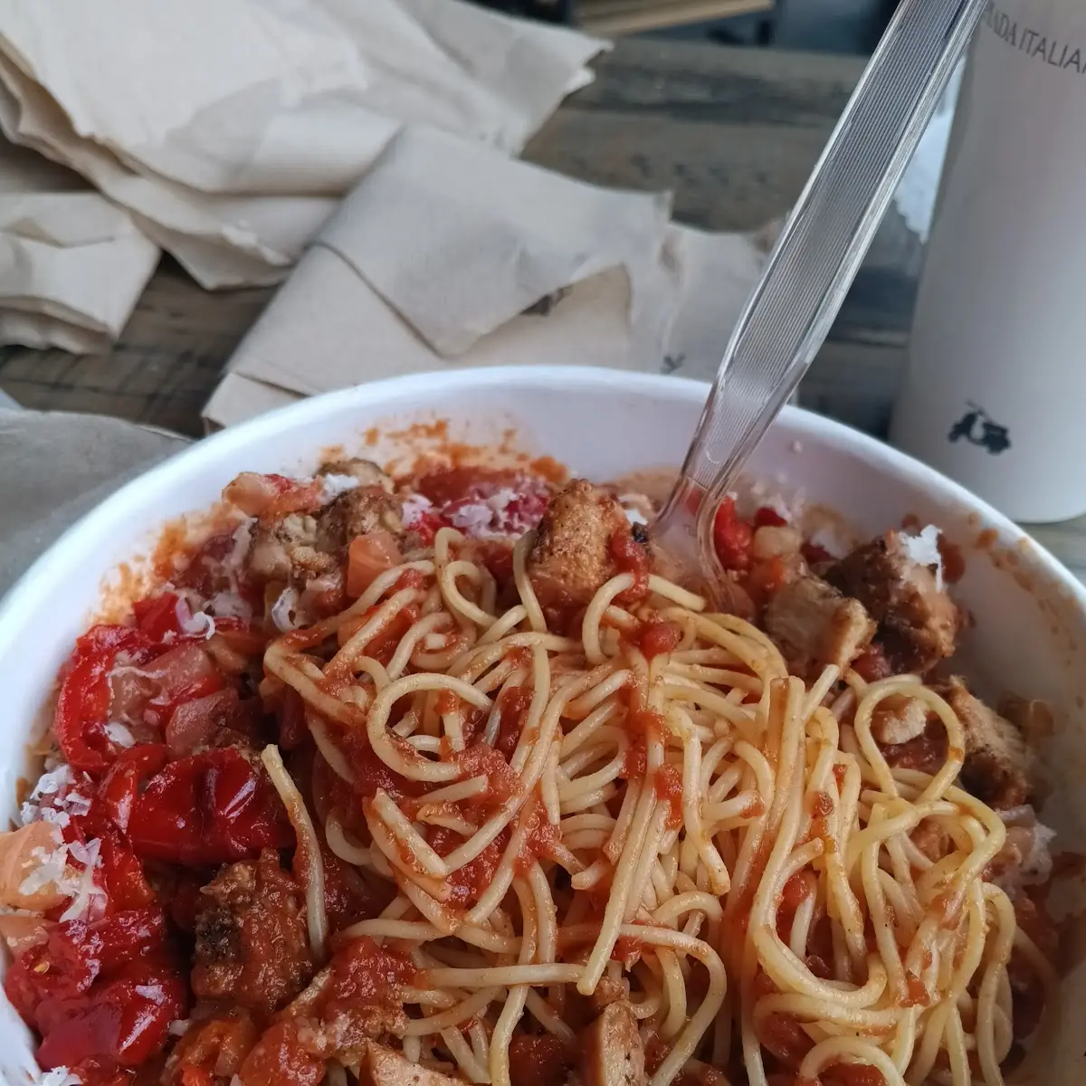 Spaghetti Carbonara with Grilled Chicken