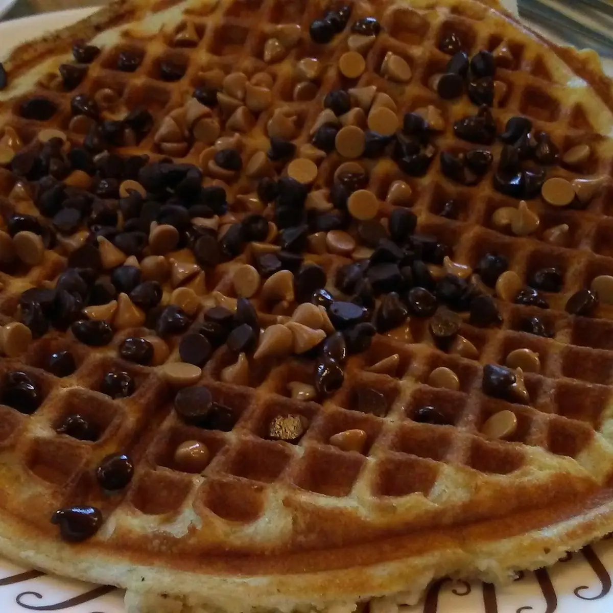 Peanut Butter Chocolate Chip Waffle