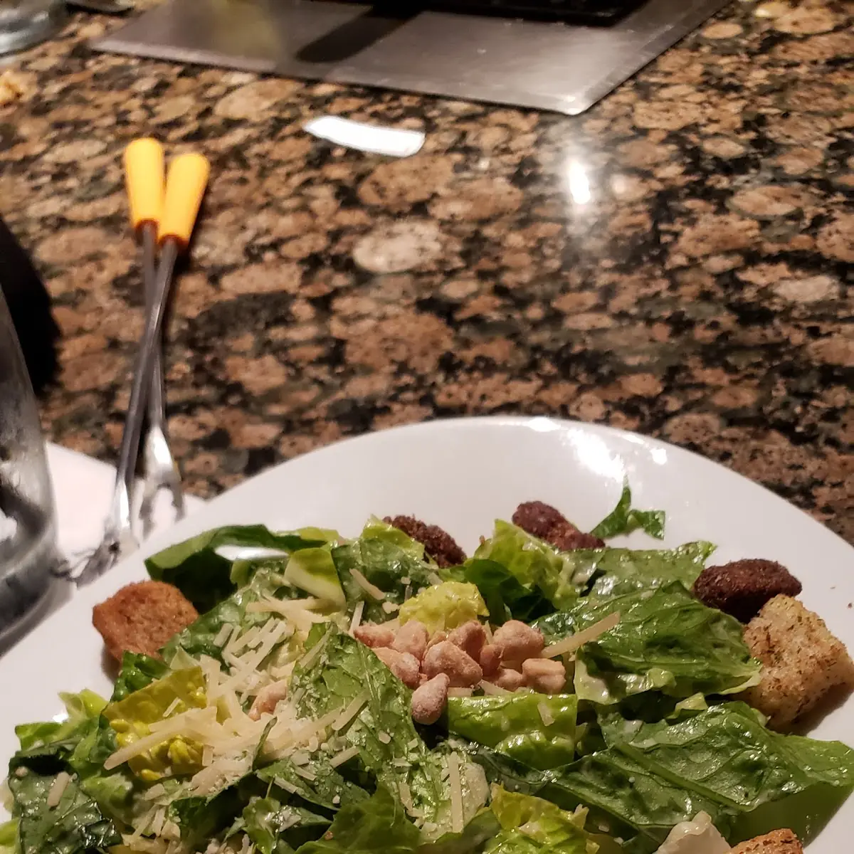 Caesar Salad with Extra Pine Nuts